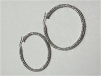 Orecchini Domar Donna Cerchi argento 925 diamantati in Argento ORAR-500-280